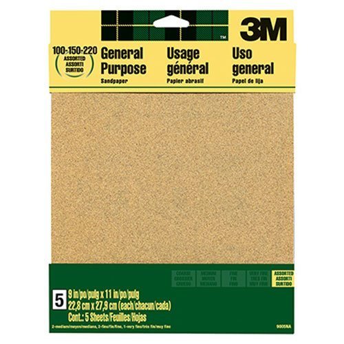 Medium Coarse Sandpaper 100 Grit 25Pcs 9In X