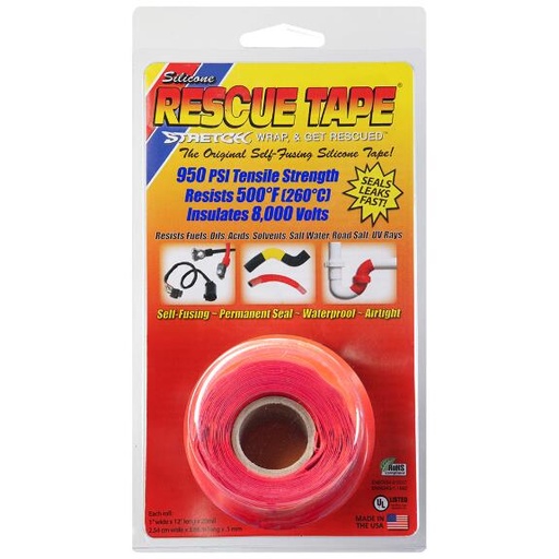 Rescue Tape 1" X 12' Red