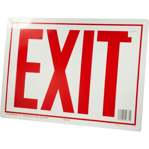 Hy-Ko English White Informational Sign 9.25 in. H x 14 in. W