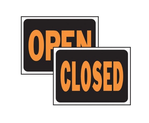 Sign Open/Closed Revrsbl                