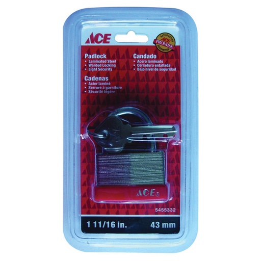 LAMINATED PADLOCK WARD 1 7/8IN (48MM) ACE