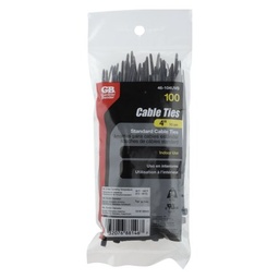 TIES CABLE 4&quot; BLK 100PK.