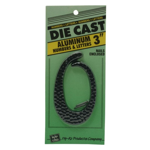 NUMBER HOUSE #0 BLK 3.5"