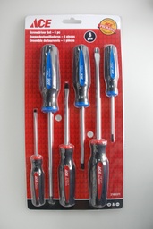 PHILLIPS AND SLOTTED 6 PIECE SCREWDRIVER SET