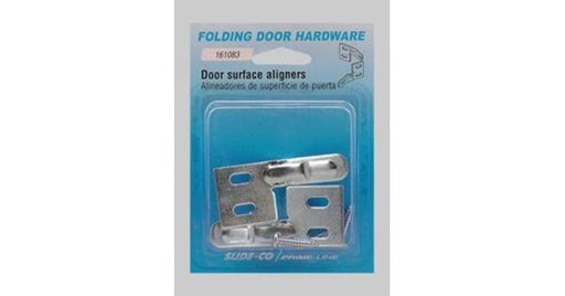 Prime-Line Zinc-Plated Silver Steel Bi-Fold Door Aligner 1 pk