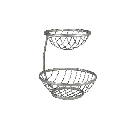 Spectrum 11.8 in. H x11.3in. Wx10.8 in. L Silver 2-Tier 