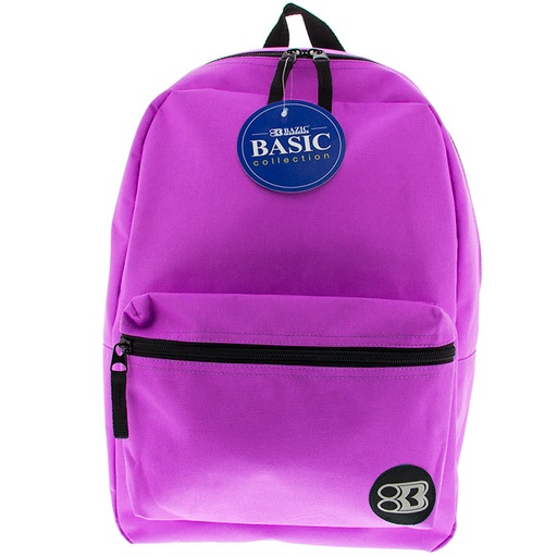 BAZIC 16" PURPLE BASIC BACKPACK.