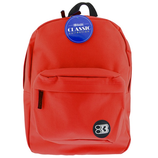 BAZIC 17" RED CLASSIC BACKPACK