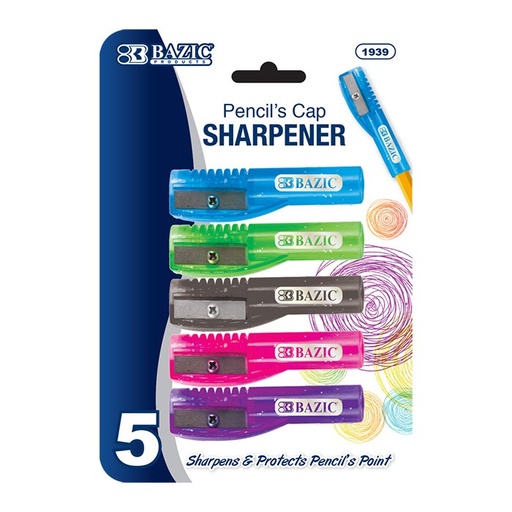BAZIC PENCIL'S CAP SHARPENER J5/PACK)