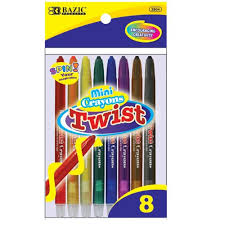 BAZIC 8 COLOR MINI PROPELLING CRAYONS