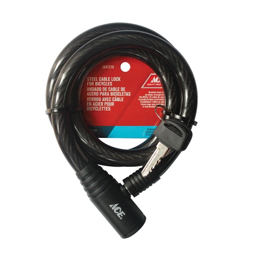 Bicycle Cable Lock with Key - 3 Ft