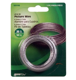 Hillman AnchorWire Steel-Plated Silver Braided Picture Wire 30 lb. 10 pk