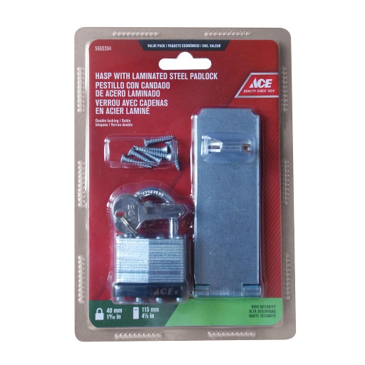 Padlock & Hasp Set Laminated 2pcs 40mm