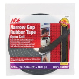 Ace Black Rubber Tape For Doors and Windows 10 ft. L x 3/4 in.Cancel