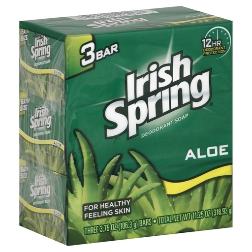 Irish Spring Deodorant Bath Bar 3PK - Aloe - 3.75 oz