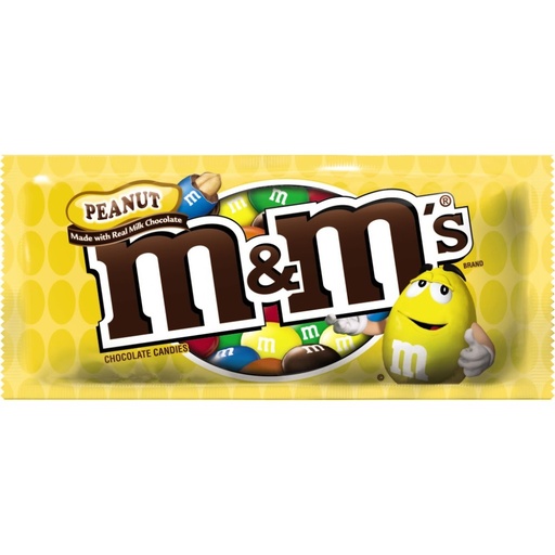 M&M'S Peanut Chocolate Candy Singles Size Pouches 1.74oz
