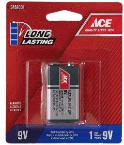 BATTERY-ALKLINE 9V   ACE.