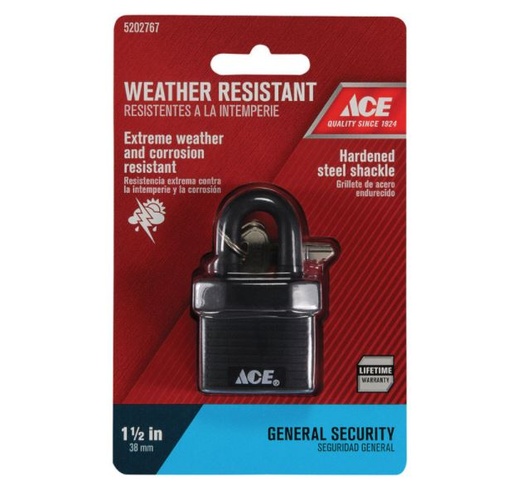 PADLOCK 1-3/8" WTHRPRF