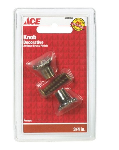 KNOB DECO 3/4" AB CD/2