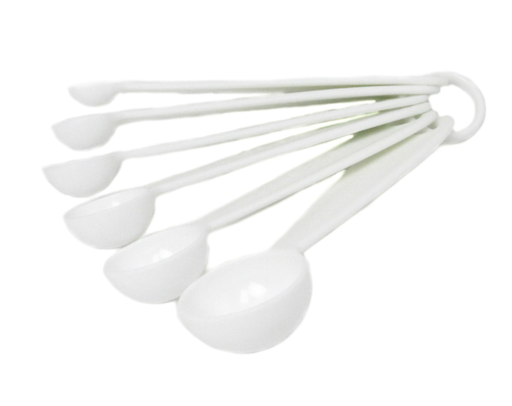 Chef Craft Plastic White Measuring Spoon.