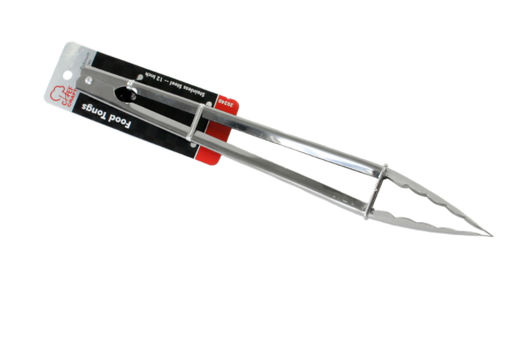 Chef Craft 2 in. W x 12 in. L Silver Stainless Steel Tongs.