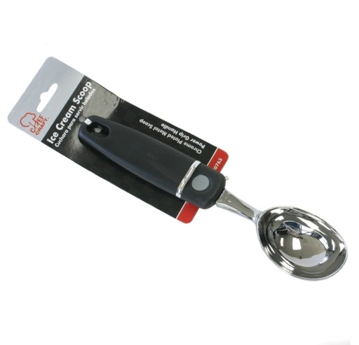 Chef Craft 8 in. L Silver/Black Chr/Plastic Ice Cream Scoop.