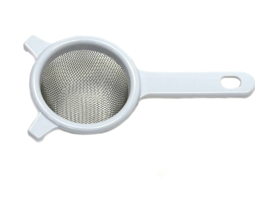 Chef Craft 3 in. W x 6-1/2 in L White Plastic/Stainless Steel Mesh Strainer