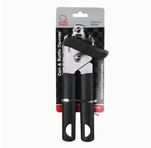 Chef Craft Black/Silver S Steel Manual Can Opener.