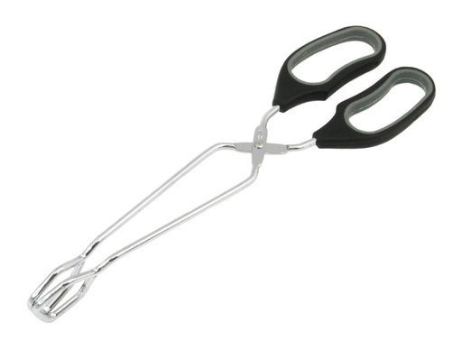 Chef Craft 3.25X12 in. L Bl/Sl Plastic/S Steel Tongs.