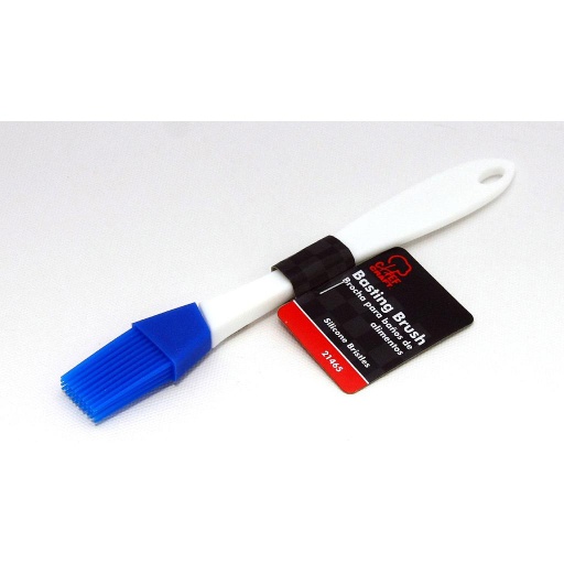 Chef Craft 3.5x18.75 in. L Bl and Wh Silicone Basting Brush.