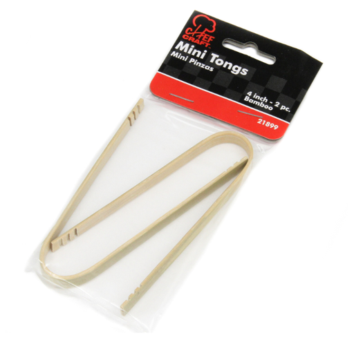 Chef Craft 2.75 in. W x 4 in. L Tan Bamboo Tong.