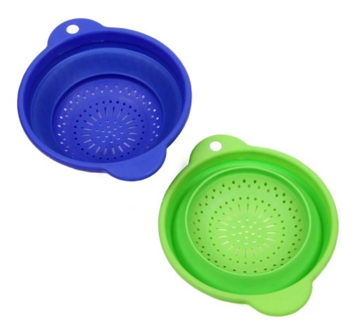 Chef Craft 8 in.Wx 8 in.Plastic Collapsible Colander.