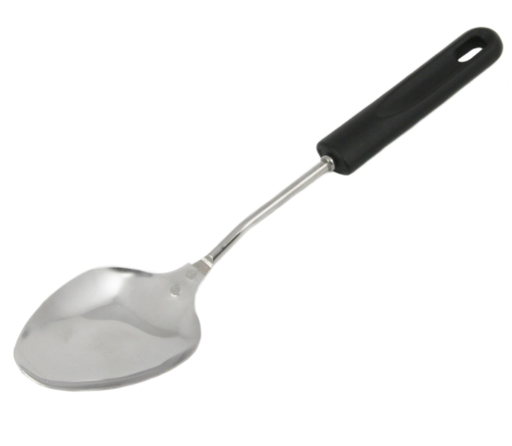 Chef Craft 3.5 X11.75 in. L Black/Silver S Steel Spoon.
