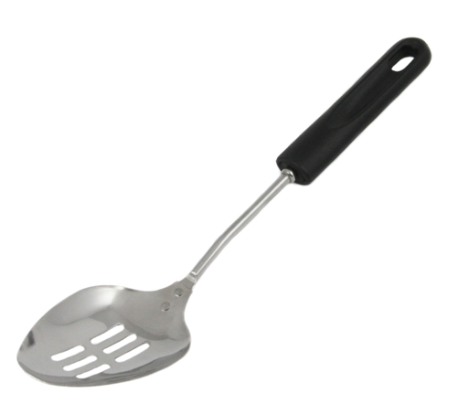 Chef Craft 3.5X11.75 in. L Black/Silver S Steel Spoon.