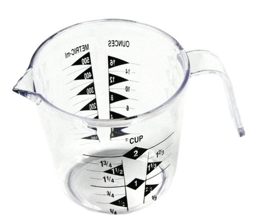 Chef Craft 2 cups Plastic Clear Measuring Cup.