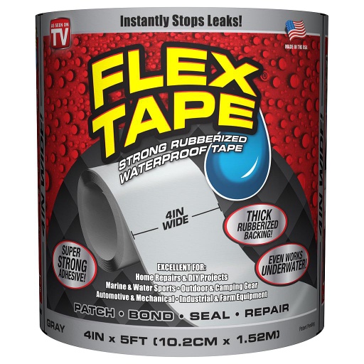 FLEX TAPE CLEAR 4"X5'.