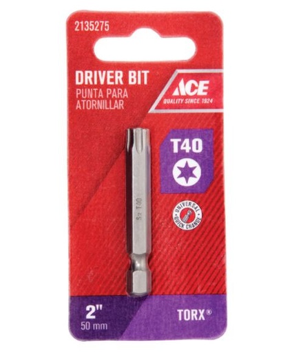 TORX INSERT BIT#40X1.9".