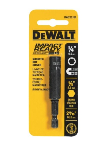 NUT DRIVER 1/4X2-9/16".