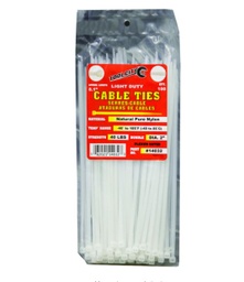 CABLE TIE 8&quot; 40# WHT                    