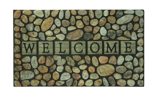WELCOME CR MAT PEBL18X30.