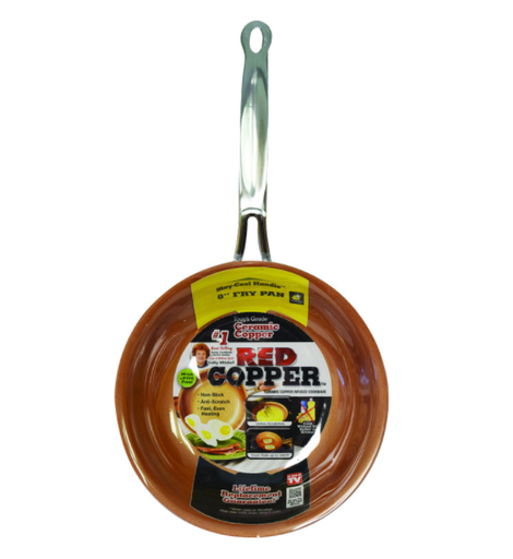 RED COPPER 8" FRY PAN.