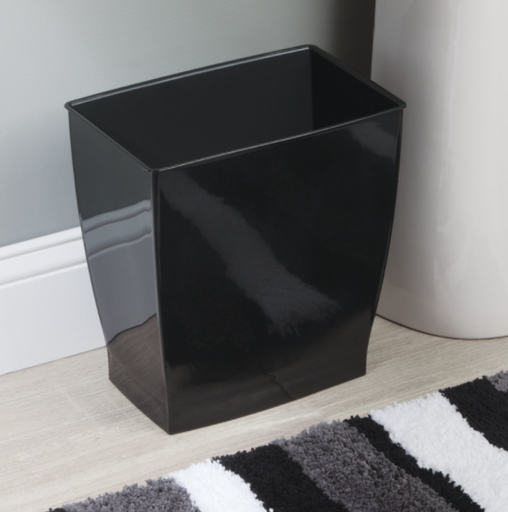 TRASH CAN MONO RECT BLK.