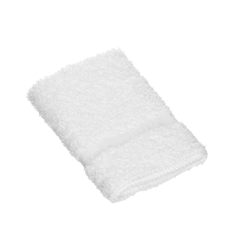 WASHCLOTH WHITE 13X13"