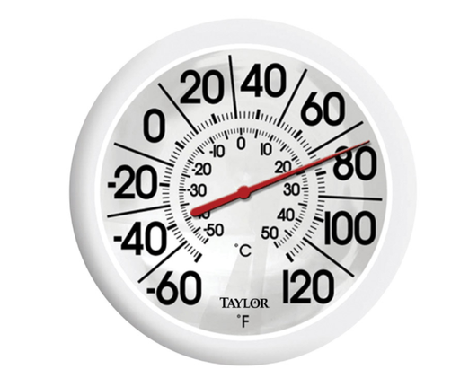 THERMOMETER 8" BLK/WHT.