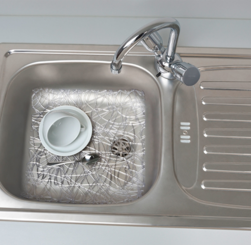 Wenko Cross 12 in. W x 12 in. L Plastic Sink Mat Clear.