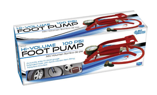 FOOT PUMP STEEL 100PSI                  