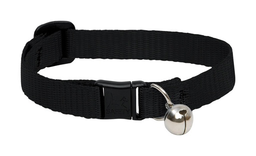 CAT COLLAR 8-12" BLACK                  