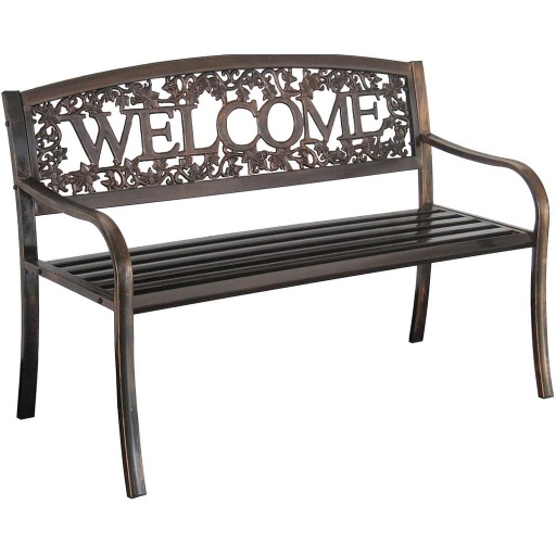Leigh Country Welcome Bench Steel 34 in H x 51 in. L x 25 in. D.