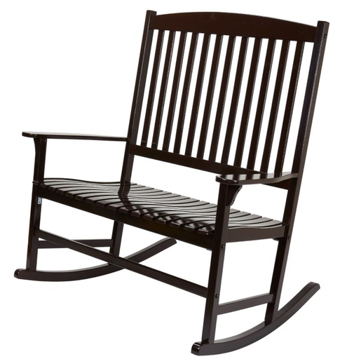 Sequoia Brown Wood Frame Double Rocker Chair 1 pc.