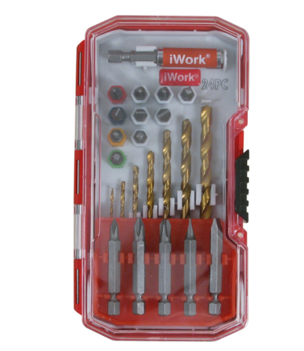 DRILL&DRVR BIT SET 24PC